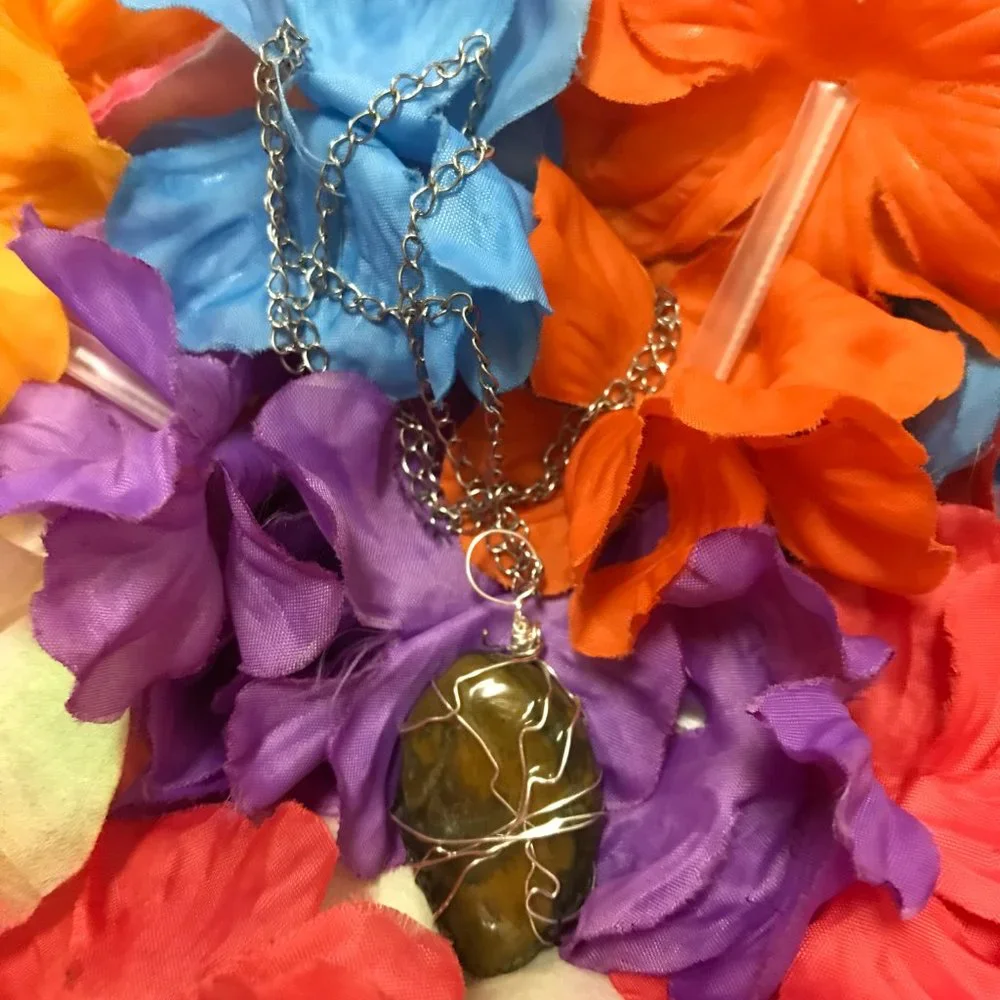 Wire Wrapped Unique Vintage Rare Vintage One of a Kind Handmade Necklace